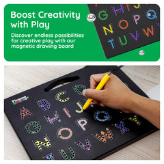 PicassoTiles PTB02-BLK erase surface for quick, clean edits.