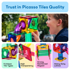 PicassoTiles PTG100 Montessori-inspired play promotes independent exploration and concentration