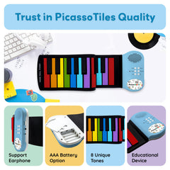 PicassoTiles rainbow-color design adds vibrant appeal during playtime and learning