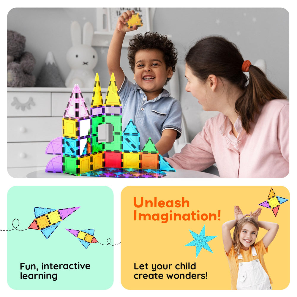 PicassoTiles reflective surfaces enhance visual interest and storytelling.