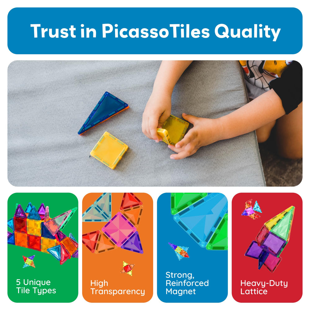 PicassoTiles safe non-toxic materials ensure safe play.