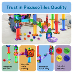 PicassoTiles BPA-free materials ensure safe, imaginative play.
