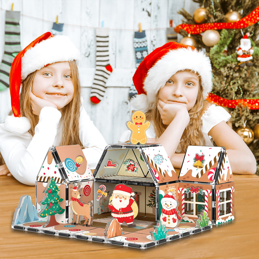 PicassoTiles Santa figure supports festive play and fine motor practice