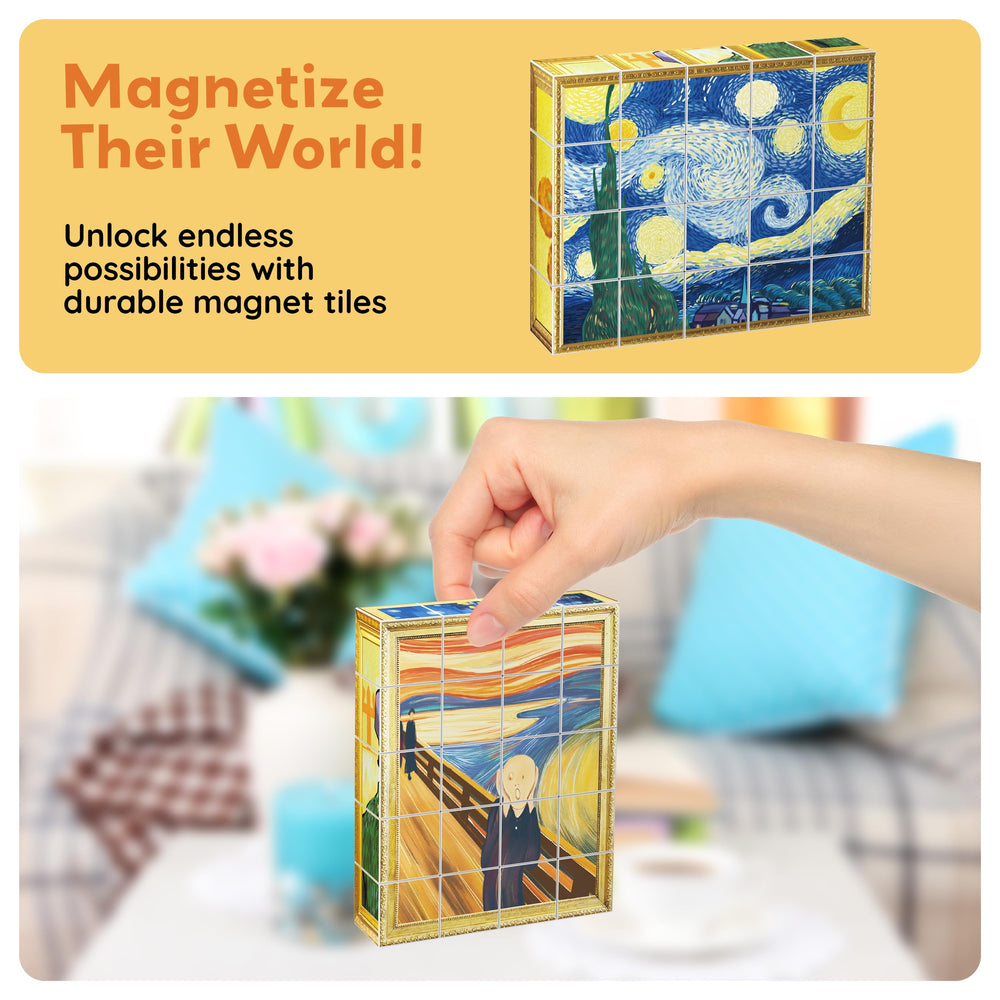 PicassoTiles scratch resistant prints stay vivid over time.