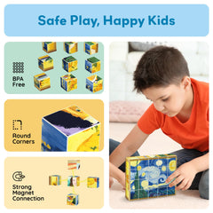 PicassoTiles secure click magnets reduce frustration during play.