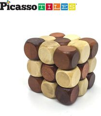 PicassoTiles snake cube wooden challenges memory and fine motor skills