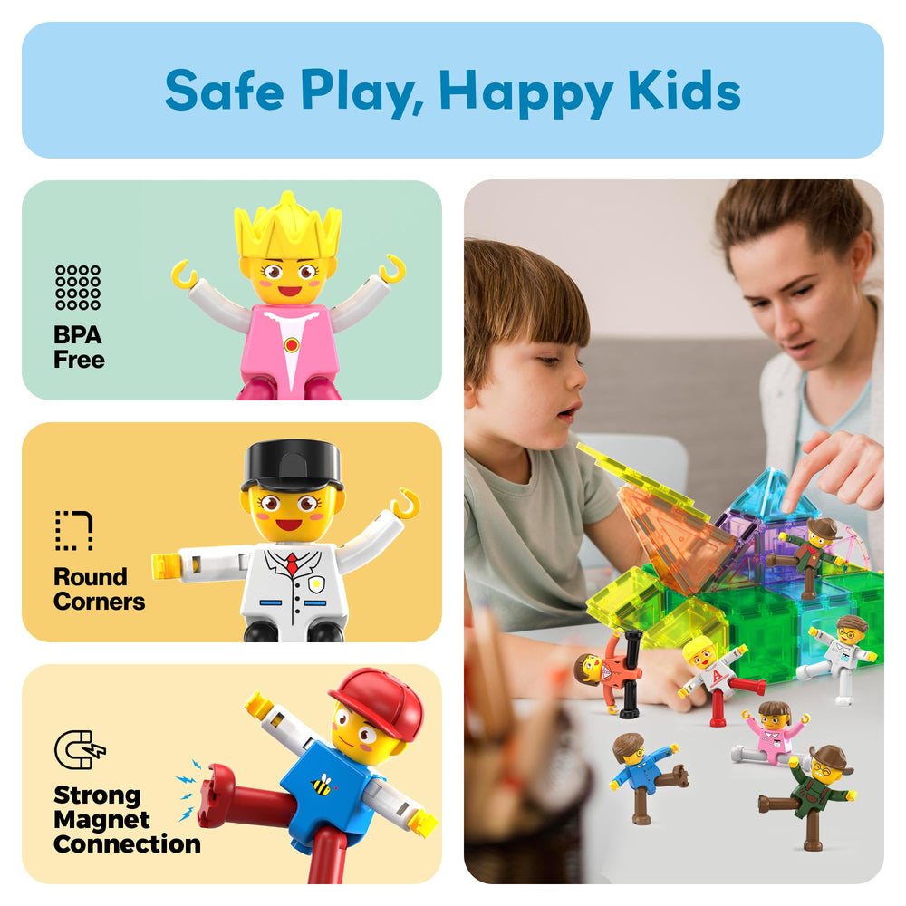 PicassoTiles compatible figures boost spatial awareness in tile worlds.