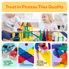 PicassoTiles storage keeps play space tidy after building sessions.