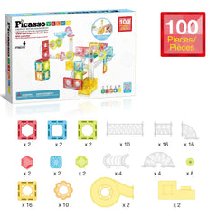 PicassoTiles travel-set mini diamond track module designed for compact, imaginative play anywhere.
