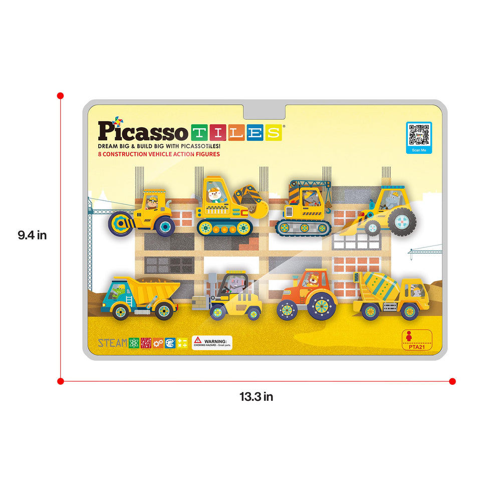 PicassoTiles zoo animals driver set sparks imaginative role-play and narrative building.