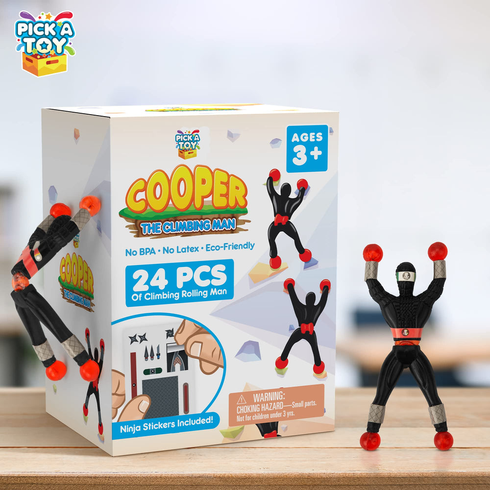 PICK A TOY ninjas feature glue-bead hands and feet for flexible, interactive play.