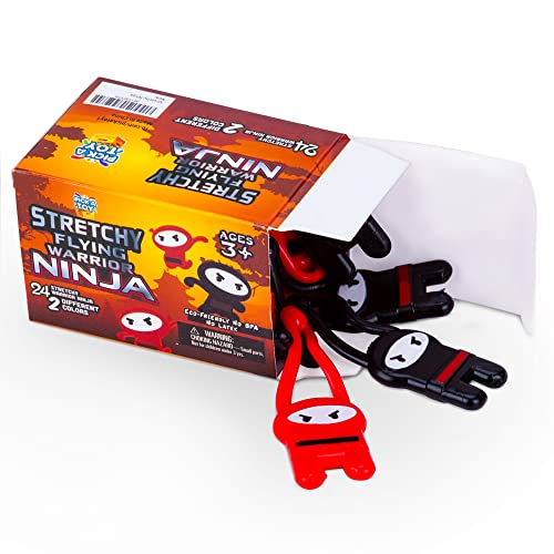 PICK A TOY Ninja Toys red stretchy ninjas in flight for active play.