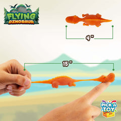 Dino stretches up to 15 inches for impressive distance during play.