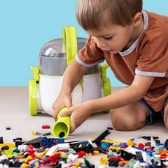 Pick Up Bricks easy-clean design speeds post-play tidying