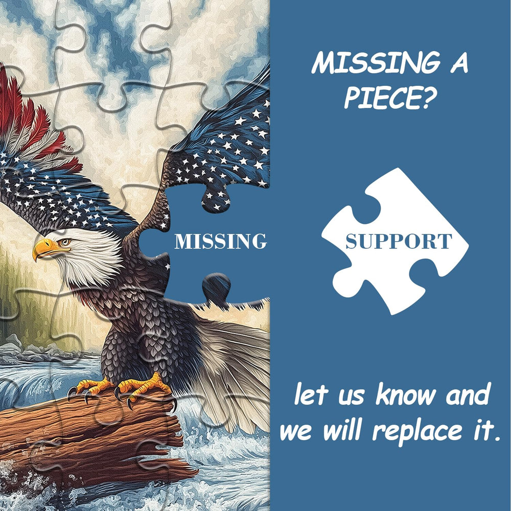 PICKFORU American Flag Eagle Puzzle matte finish – smooth edges for comfortable solving
