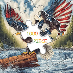 PICKFORU American Flag Eagle Puzzle wall art ready – ready-to-frame design doubles as decor