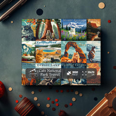 PICKFORU cat puzzle packaging includes reference poster for easy start.