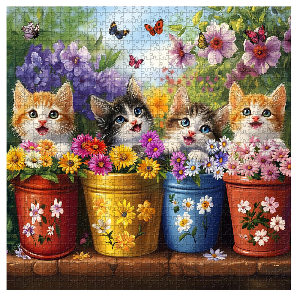 PICKFORU 1000-piece colorful-flowers puzzle shows bold blooms for bright wall art.