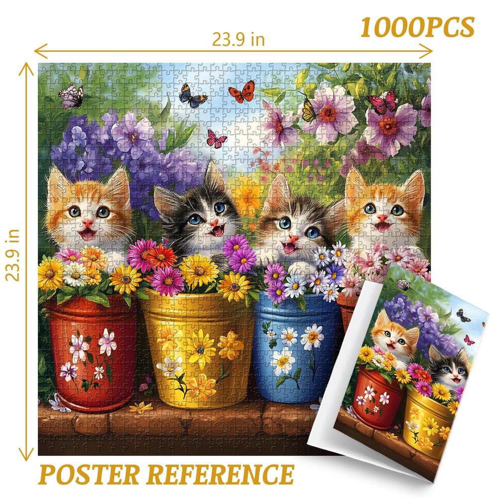 PICKFORU 1000-piece flower and plant design puzzle features intricate petals for mindful focus.