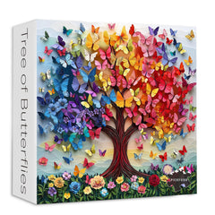 PICKFORU Colorful Butterfly Puzzles box front, sturdy packaging ideal for gifting