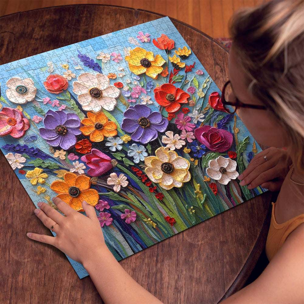 PICKFORU Colorful Flower Puzzle gift-ready image suitable for flower lovers on occasions