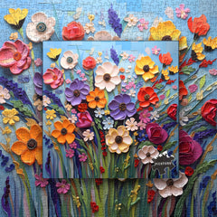 PICKFORU Colorful Flower Puzzle relaxing-session image illustrating a calming activity