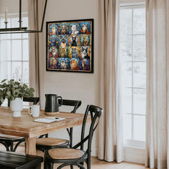 PICKFORU finished puzzle on wall display adds artistic charm.