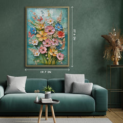 PICKFORU Floral puzzle as wall decor, adds artistic flair to any room.