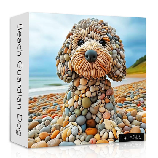 PICKFORU funny dog puzzle beach scene — vibrant colors for weekend family fun.