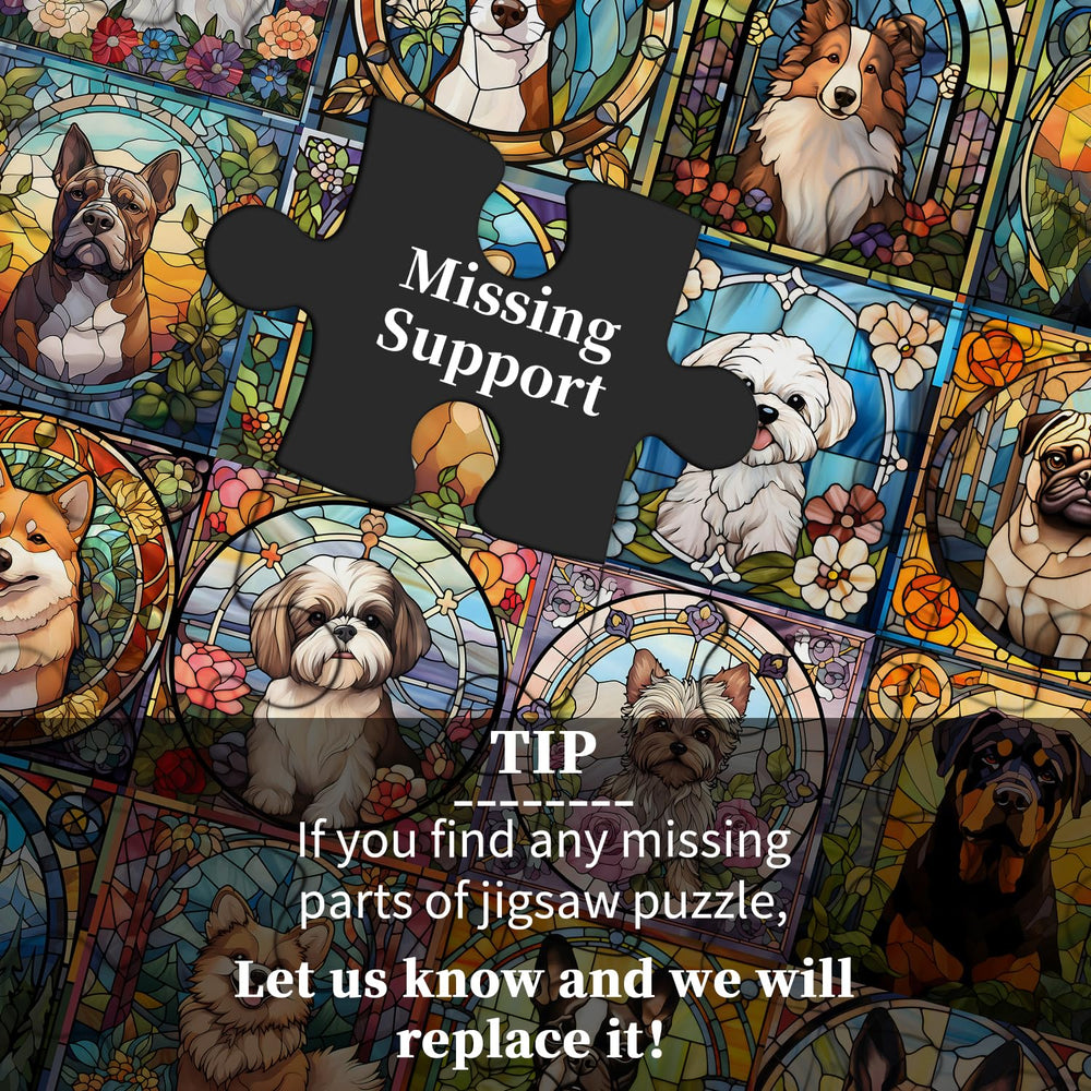 PICKFORU vibrant dog collage puzzle makes a thoughtful gift for dog lovers