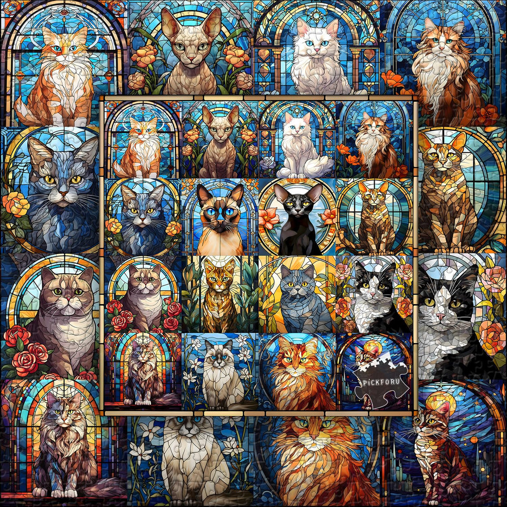 PICKFORU gift packaging appeals to cat lovers and puzzle fans.