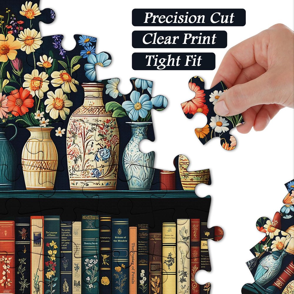 PICKFORU library puzzle back with letter guides for easy start