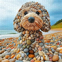 PICKFORU puppy puzzle close-up — precise print brings colorful characters to life.