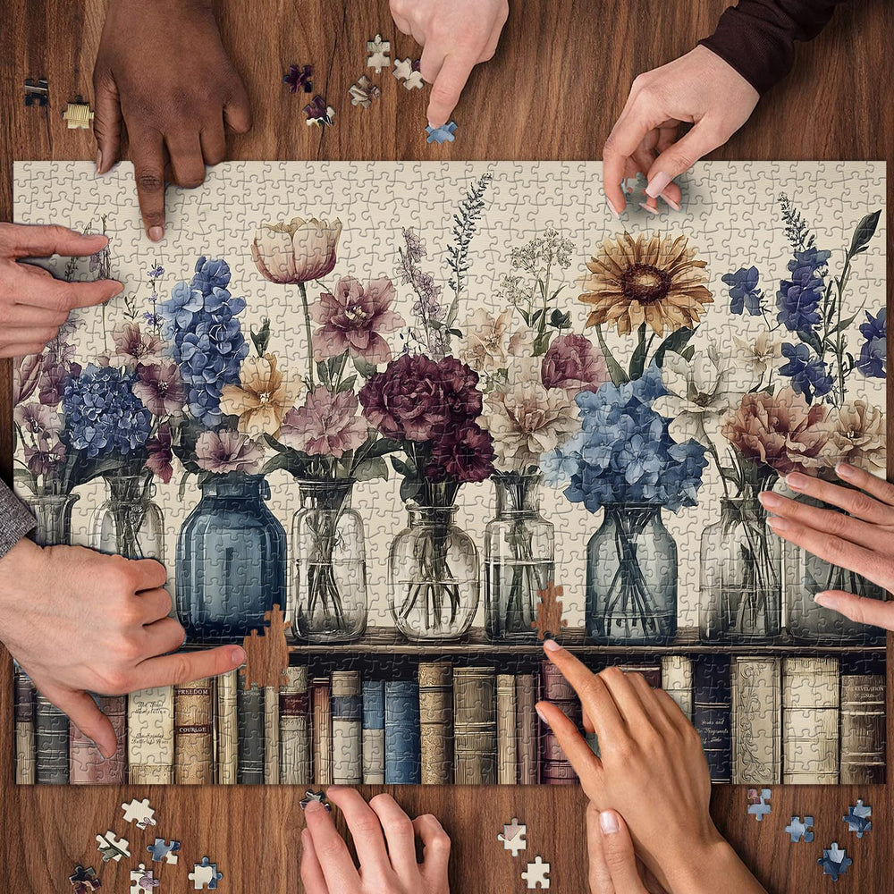 PICKFORU Retro Wildflowers puzzle doubles as art and a mindful activity