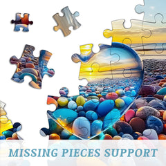 PICKFORU serene coastal seascape features shimmering waves and soft gradient hues.