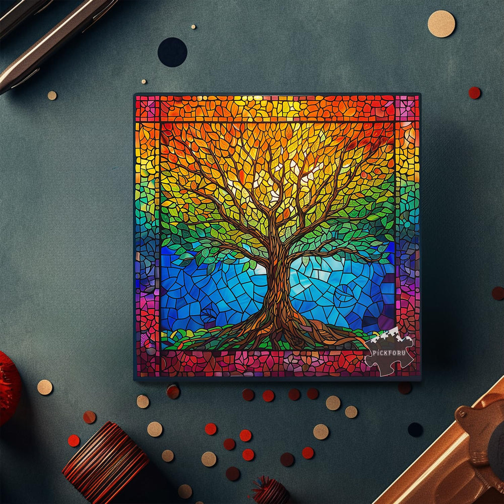 PICKFORU Thick cardboard puzzle pieces for durability and handling