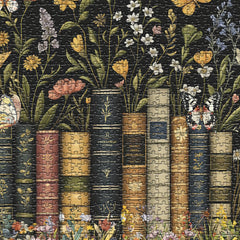 PICKFORU Vintage books with flowers design blends literature love and aesthetic appeal