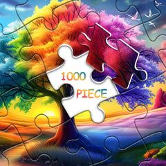 PICKFORU Rainbow Tree of Life puzzle wall decor doubles as bright room art