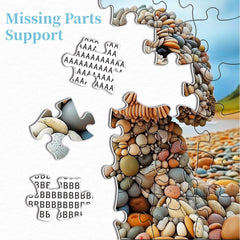 PICKFORU wall-ready puzzle after completion — bright artwork doubles as home decor.