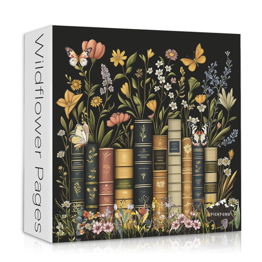 PICKFORU Wildflower Pages puzzle cover invites calm, focused moments of relaxation