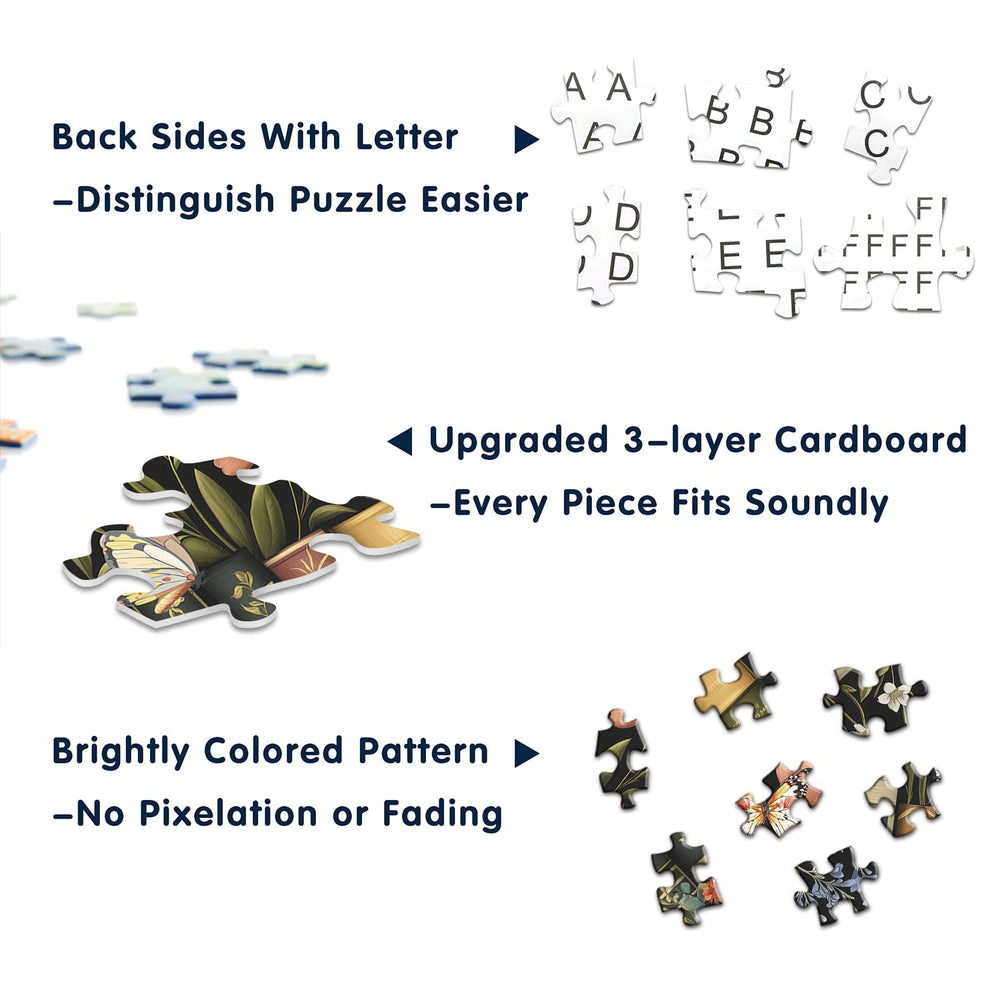 PICKFORU Wildflowers and butterflies illustration highlights nature for mindful puzzling
