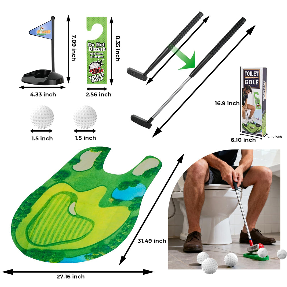 PICKLETECH Toilet Golf putter provides precise control for quick fun in the bathroom.