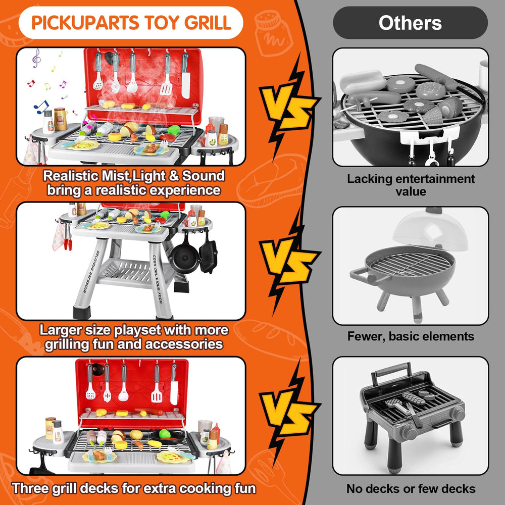 Pickuparts playset accessories spark creative cooking with utensils and pretend foods