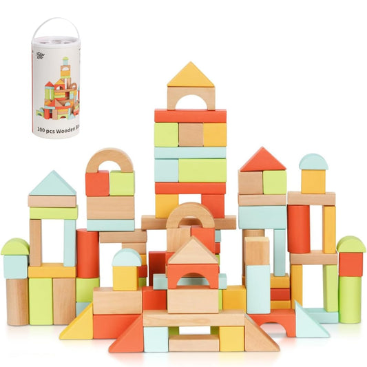 Pidoko Kids 100-piece blocks forming a colorful castle to boost imagination