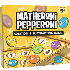 Pidoko Kids Matheroni Pepperoni box front, ideal for family game night.