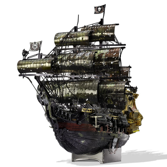 Piececool Queen Anne's Revenge ship parts for precise metal assembly at home