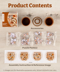 PieceRelax 3D puzzle planter Danish folklore style texture and detail.