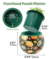 PieceRelax 3D puzzle planter fits indoor cactus and succulent setups.