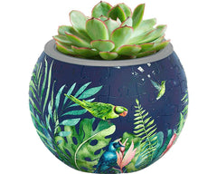 PieceRelax Bird-of-Paradise pattern pot, vibrant home decor accent