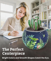 PieceRelax 3D Puzzle Planter with water-drain cup for clean watering
